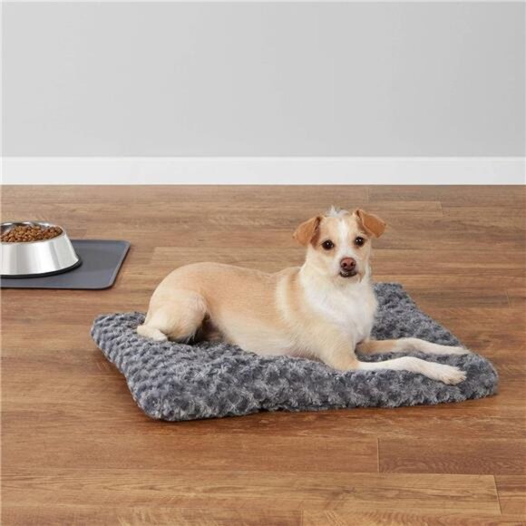 Dog Bed for Small Dogs, Soft Plush Pet Crate Bed Rose 24 x 18 x 2.8 inches - Picture 7 of 7